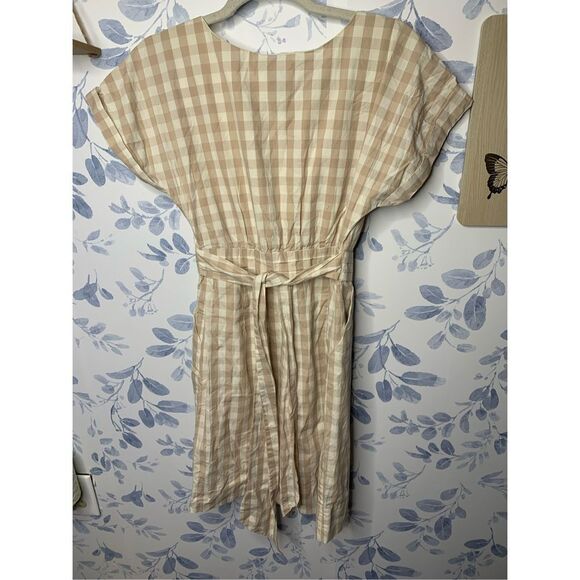 Anthropologie HD in Paris Plaid Poplin Bow Checked Dress 0 - Picture 7 of 7